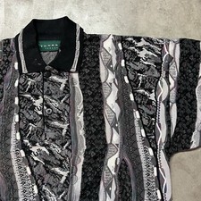 Vintage 2000  s Tundra Coogi Esque Multicolor Knit Collared Sweater L