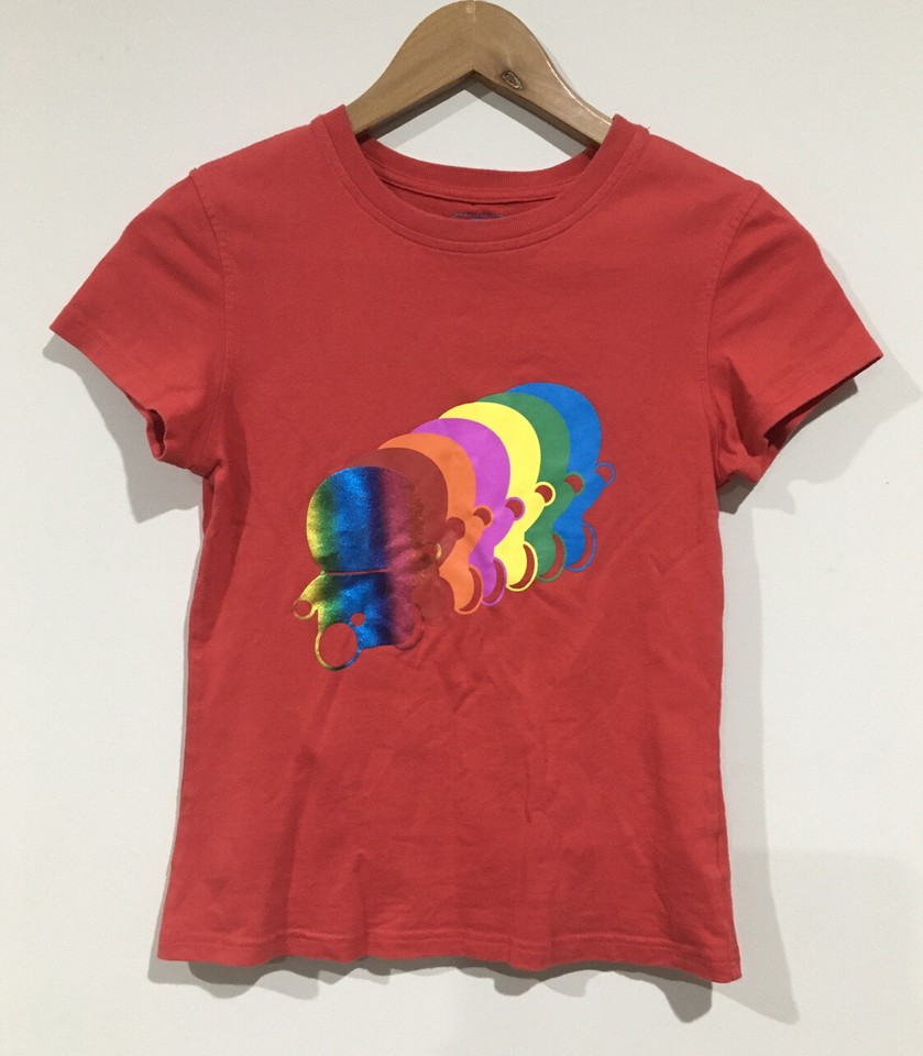 Doraemon Red Rainbow T-Shirt Size XS - manga anime cat