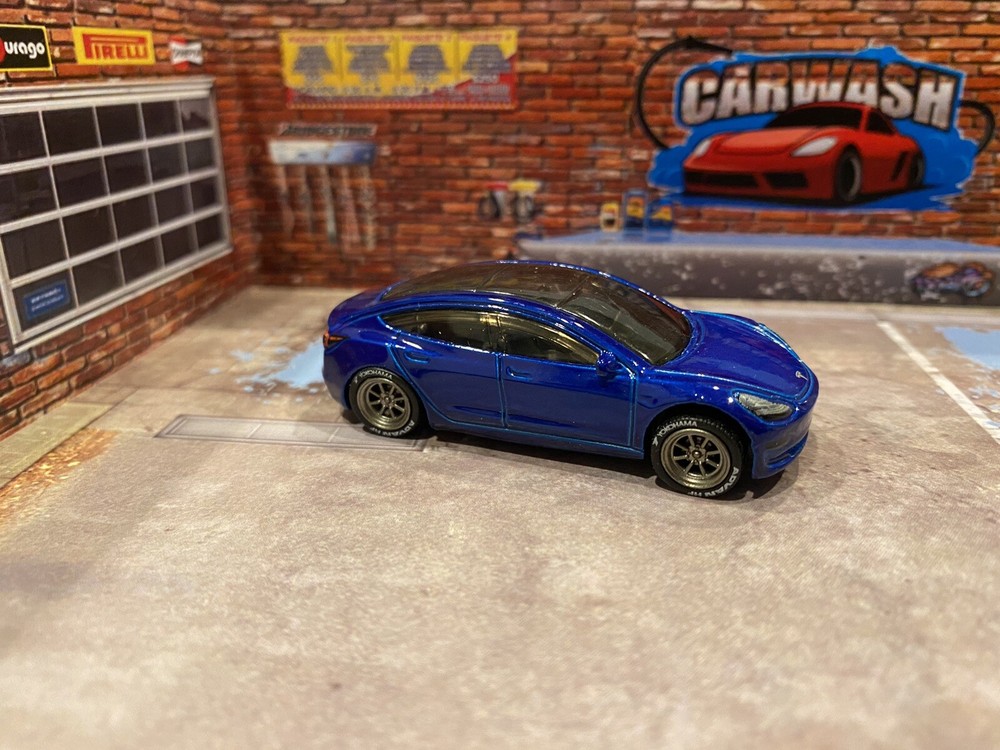 Hot Wheels Custom Wheel Swap Tesla Model 3 Real Riders With Card