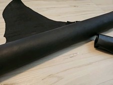 4-5oz BLACK UTILITY OIL TANNED SMOOTH GRAIN LEATHER HIDE PANEL,SHEET,SQUARE, 23 