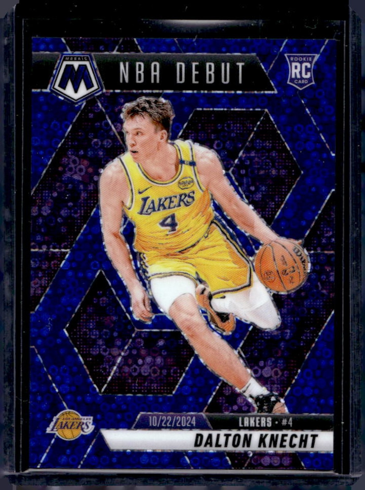 2024-25 Mosaic Dalton Knecht RC Fast Break Blue NBA Debut #40/85 Lakers