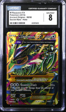 CGC 8 M Rayquaza EX 98/98 2015 Antiche Origini Segreta Carta Pokemon Rara
