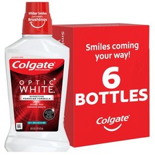 Colgate Optic White Whitening Mouthwash, Fres...