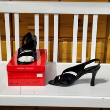 scarpe donna usate, sandali con tacco, Osvaldo Martini, n. 39, vintage anni '90