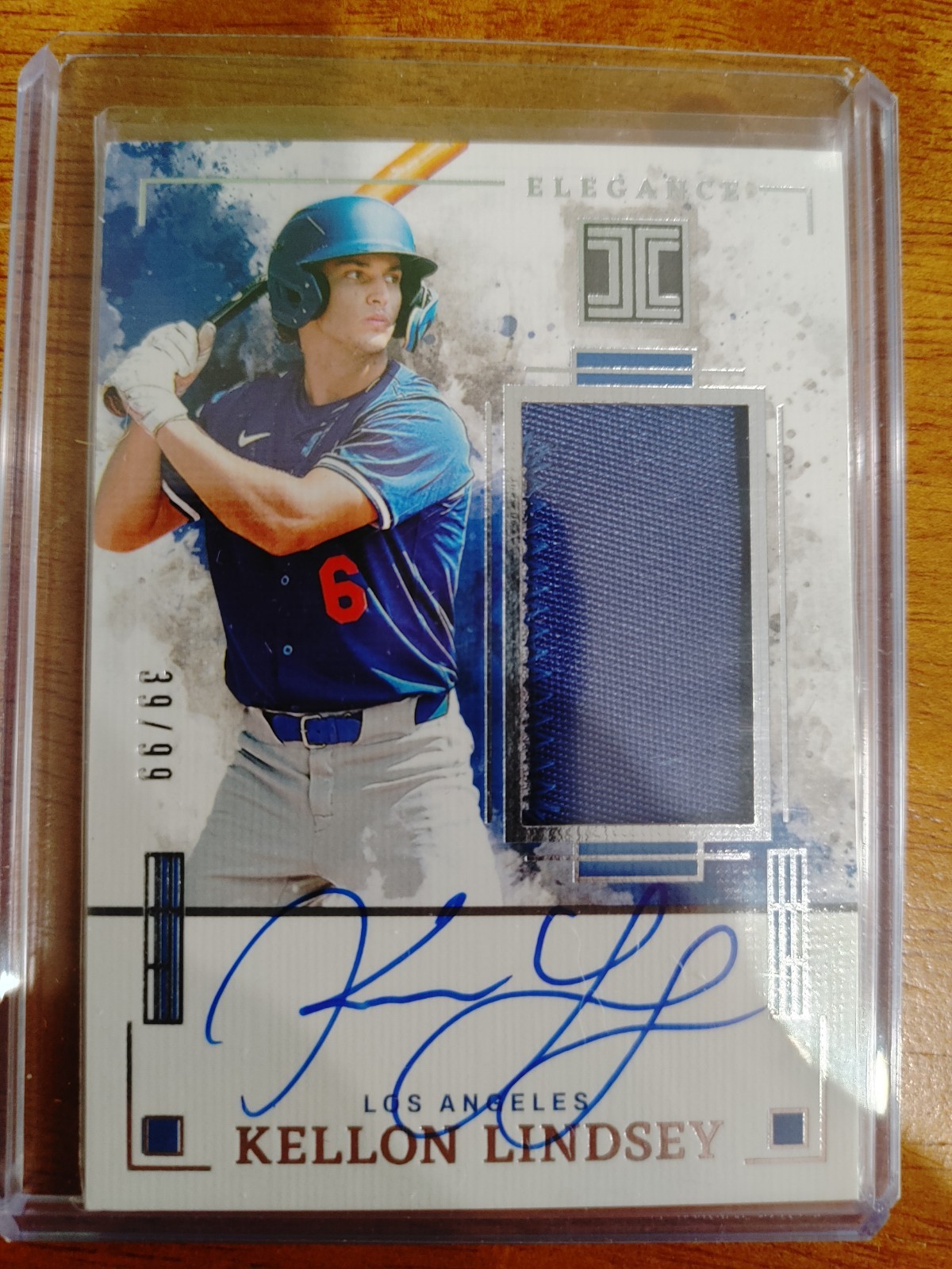 2025 Impeccable Kellon Lindsey Dodgers Elegance Jersey Auto #EJA-KL 39/99