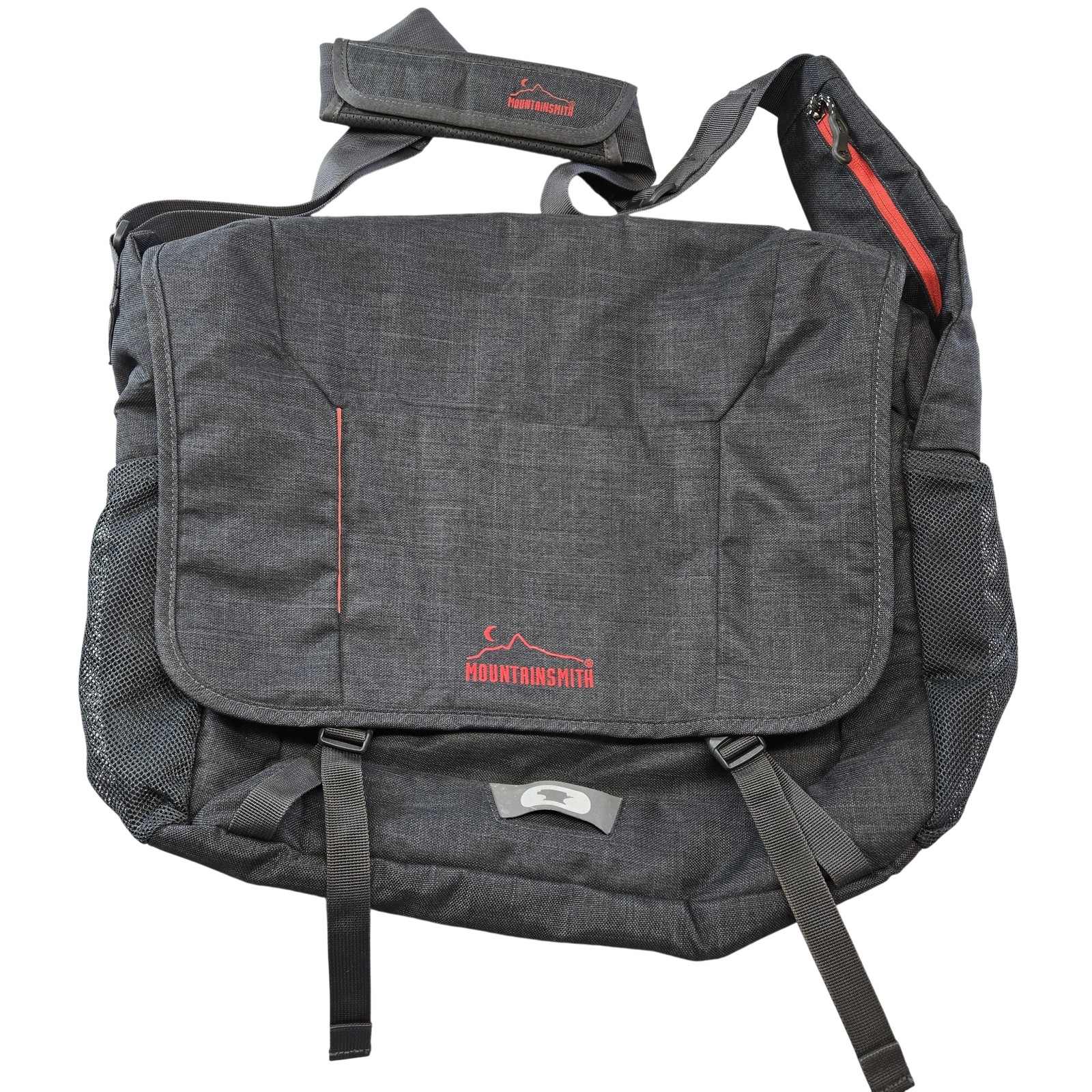 Mountainsmith Messenger Bag Gray 17" Laptop Tablet Compartme
