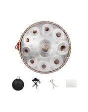Handpan Drum,22inch 10 Sounds D Minor Silver Print 432hz Handpan,Adult