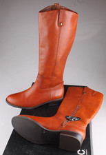 INC International Concepts Fawne Leather Chocolate Riding Boots Size 10 M NIB