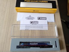 Graham Farish N Gauge 371-382 Class 66 Diesel 66412 Malcolm Rail With Lights 