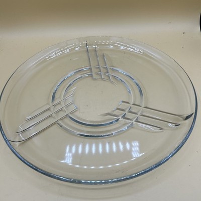 13  Glass Tray. Vintage Luminart Art Deco