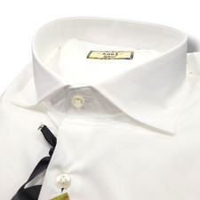 Camicia UOMO slim fit in cotone stetch "DI BIASI" Bianca Blu S - M - L - XL  2XL