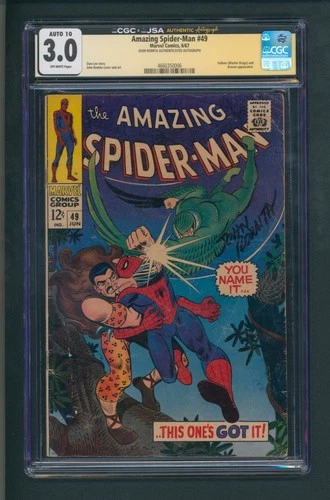 AMAZING SPIDER-MAN #49 CGC 3.0 ROMITA AUTOGRAPHED!