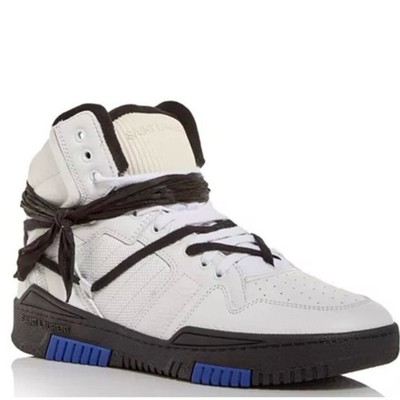 New Saint Laurent Cure 05 Mid Top Leather Sneakers Size 37