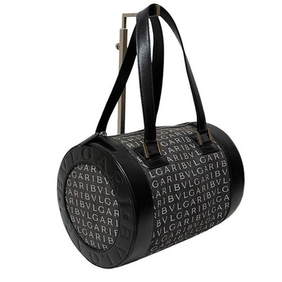BVLGARI Handbag Bzero1 Leather Denim Black Authentic From Japan