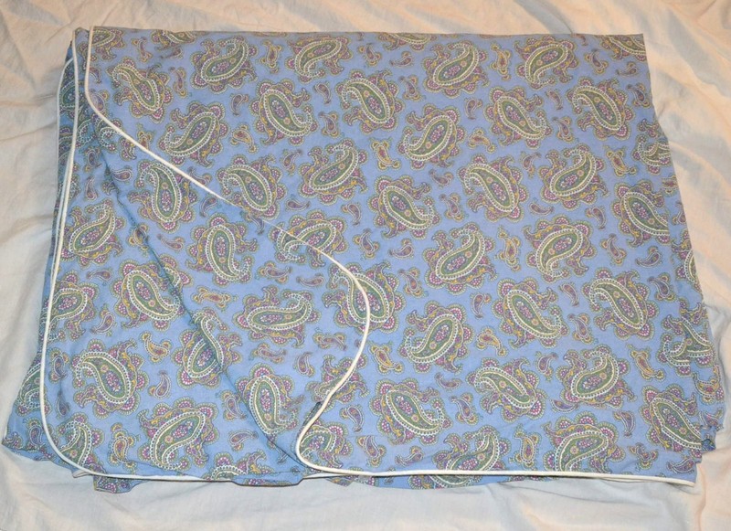 RALPH LAUREN Studio Paisley Oceanside Blue KING Duvet Cover 100% Cotton ITALY