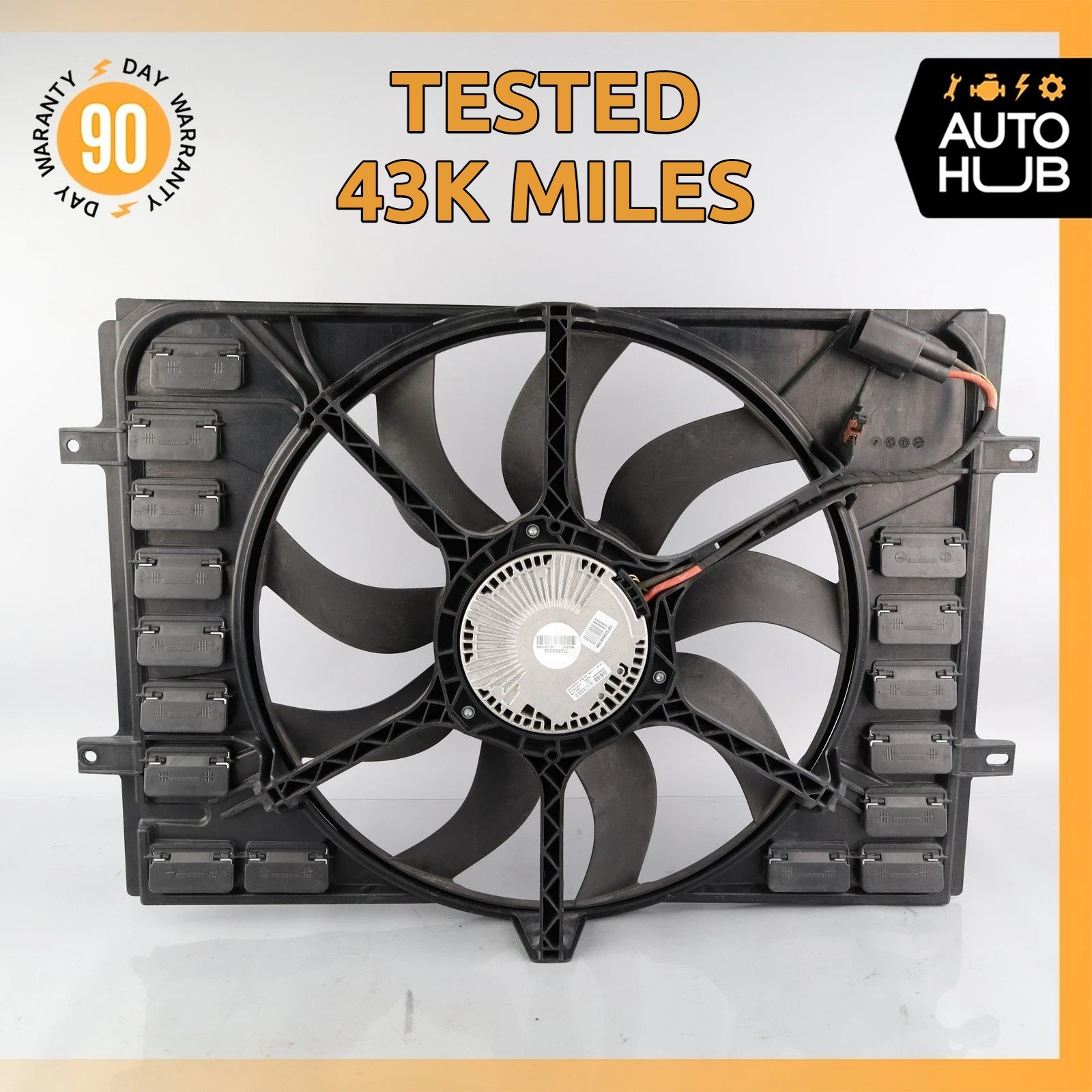 08-18 Bentley Continental GTC Radiator Cooling Fan Motor Assembly 3W0121205B OEM