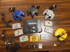 Nintendo 64 Console, Original, 7 Games, 3 Controllers, Pac-Man 12 In One, Works