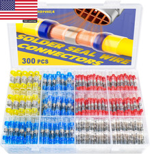 300PCS Solder Seal Wire Connectors- Marine Grade Heat Shrink Wire Connectors-Hea