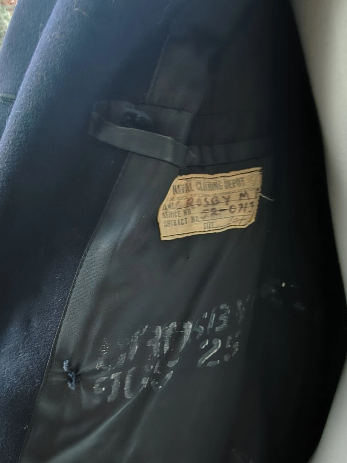 Peacoat Naval Clothing Depot Black Wool 42R, Superb Condition - product detail image 7