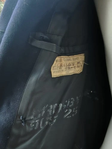 Peacoat Naval Clothing Depot Black Wool 42R, Superb Condition image 7