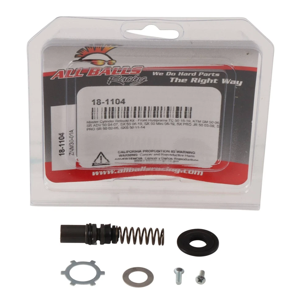 All Balls Master Cylinder Rebuild Kit (18-1104) For KTM SM 50 06 SX 50 06-19 - Image 3 of 4