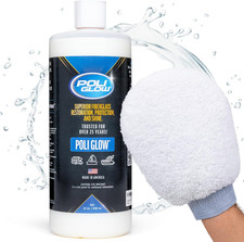 Poli Glow Boat & RV Polish Kit with Applicator Mitt - 32 Oz High-Gloss Fiberglas