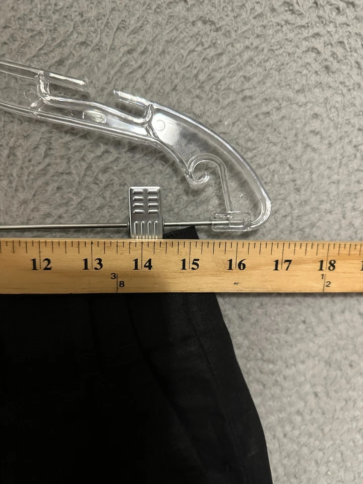 Pantalones Cortos BANANA REPUBLIC Mujer 100% Lino Talla 6 Negro Plisado Adulto Foto 4 de 4