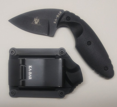 KA-BAR TDI 1480 Law Enforcement Knife Fixed Blade Knife w/ Belt Clip Sheath