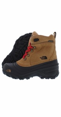 The North Face Youth Chilkat Lace Waterproof Winter Boots Size 13c - Tan/Black
