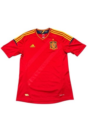 Adidas Spain 2012 2013 Home Soccer Jersey Shirt Red Climacool Size