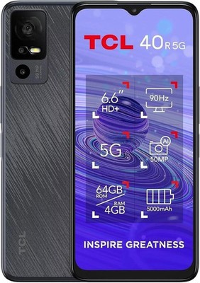 TCL 40R 5G 64GB Android Smart Handy entsperrt Dual SIM Graphit makellos A++