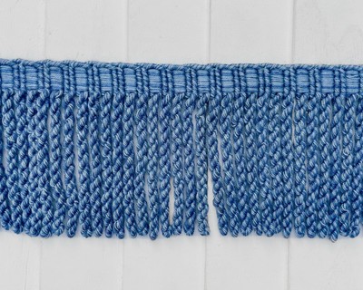 3 1/2'' Sapphire Blue Bullion Fringe Trim, Laura Ashley, excellent condition