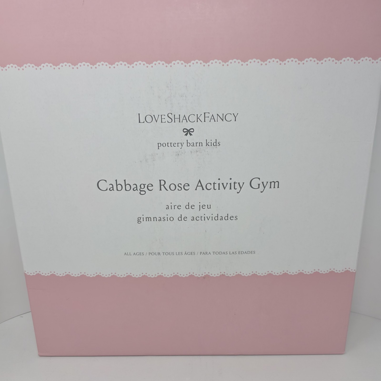 Pottery Barn Kids LoveShackFancy Baby Activity Gym Cabbage Rose New