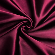 Charmeuse Satin Fabric by the Yard, 60 Inch Wide Burgundy Satin Fabric Shiny  S