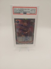 2021-22 TOPPS CHROME PARIS SAINT-GERMAIN AUTOS KYLIAN MBAPPE 13/20 PSA 8