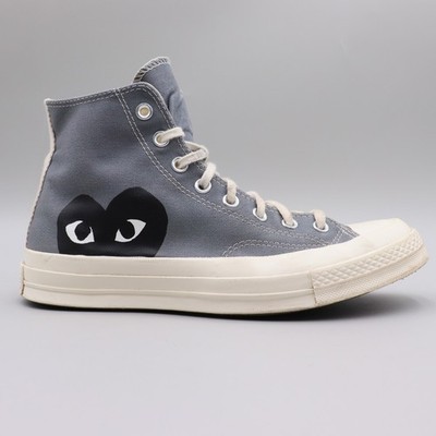 Converse Comme des Garcons PLAY Chuck Taylor All Star 70 Mens Size 9 Steel Gray