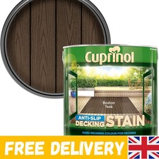 5092617 2.5L Anti Slip Decking Stain Boston Teak Water-Based Exterior Woodcare