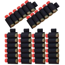 6 Packs 6 Rounds Buttstock Shotgun Card with Adhesive Back Sticker Shell Holder