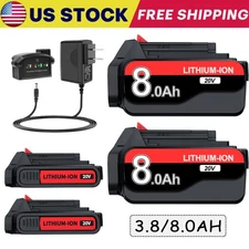 20V for Black&Decker 20 Volt MAX 3/8Ah Lithium Battery/Charger LBXR20 LB20 LBX20