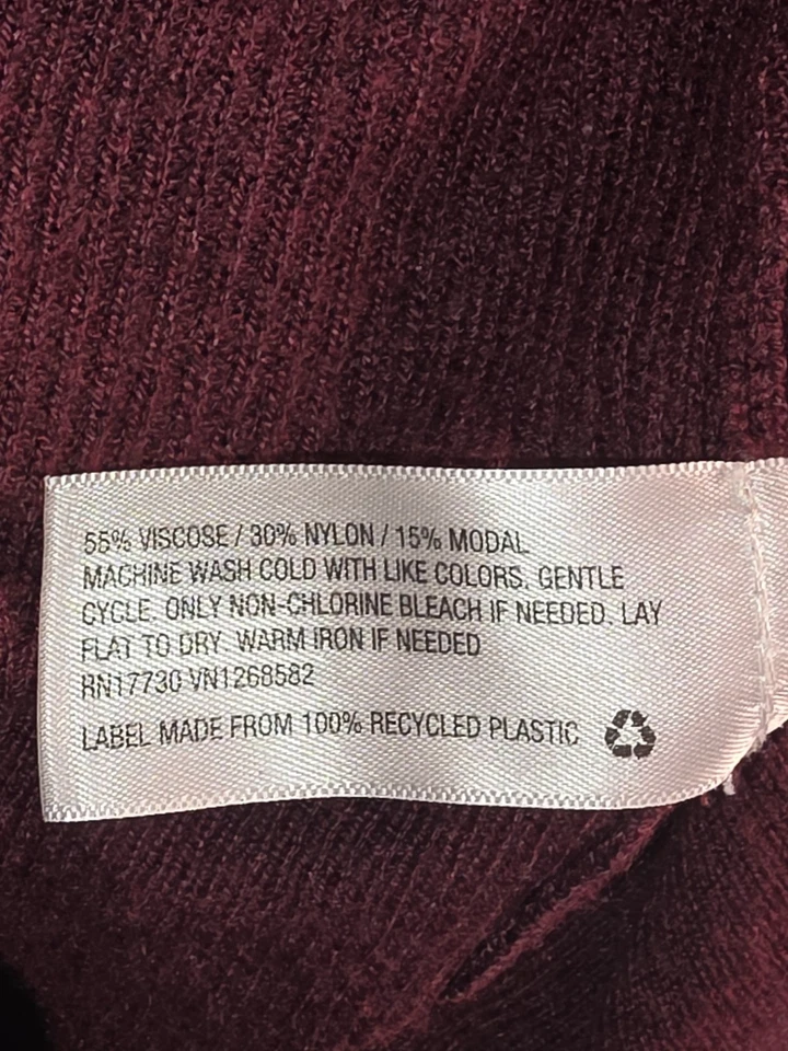 Cárdigan suéter A New Day granate frente abierto para mujer talla grande Foto 3 de 4