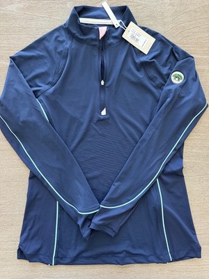 WOMEN'S NWT PETER MILLAR NAVY GOLF 1/4 ZIP PULLOVER / XSMALL