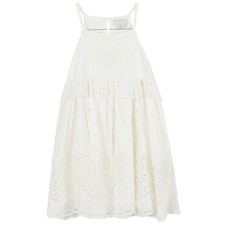 Stella McCartney Kids Broderie-Anglaise Ruffled Cotton Dress, Size 4Y