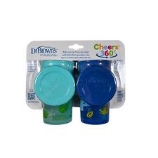 Dr. Brown  s Cheers 360 Spoutless Training Cups   2 Pack, Leak-Proof, Toddler ...
