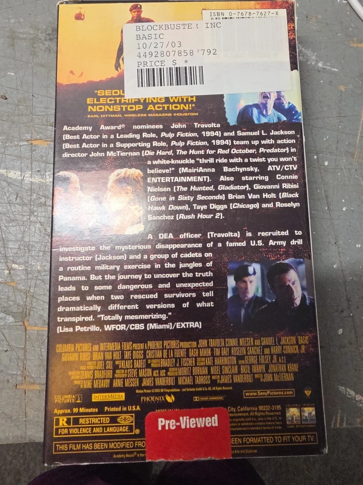 Action/Thriller/Crime VHS Tapes 3 Pack - Image 3 of 4