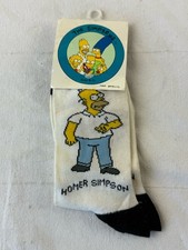 Calze nuove vintage I Simpson 1990 adulto taglia 9-11 rare trovate Homer Simpson