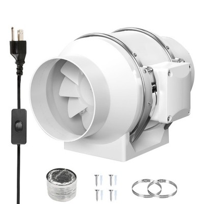 Hkvoxim 6 in Inline Duct Fan High Efficiency Vent 390 CFM for Bathroom, Kitchen
