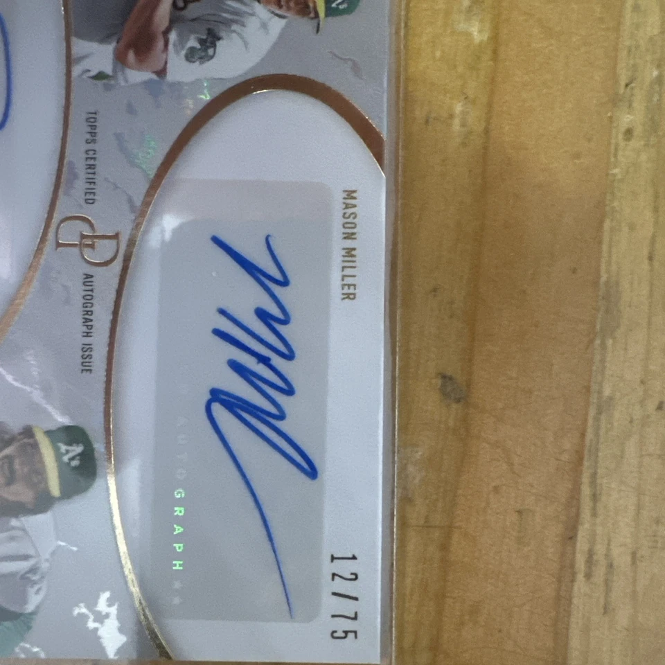 2025 Topps Dynamic Duals Mason Miller / Dennis Eckersley Auto 12/75 - Image 3 of 4