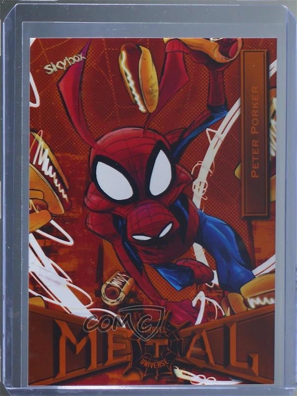 2022 Marvel Metal Universe Spider-Man Orange Light FX 24/25 Peter Porker #65 ob9