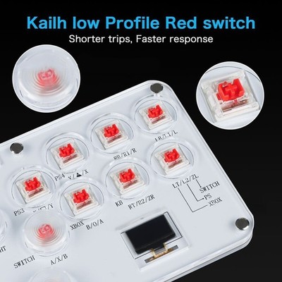 For Switch Steam Deck Gaming Customizable RGB Fighting Keyboard For PS4