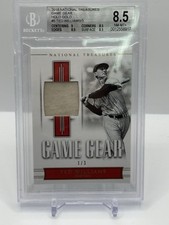 2018 Panini National Treasures Game Gear HOLO GOLD TED WILLIAMS 1/3 🔥BGS 8.5 !